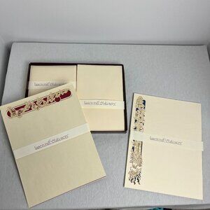 Vintage Lasercraft Boxed Stationary Paper Sheets Deer Woods Butterflies